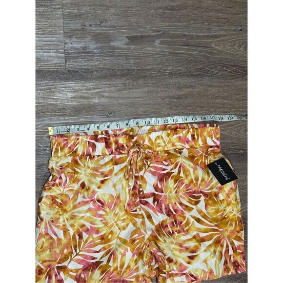 Messini tropical palm leaf linen shorts L - Picture 6 of 8